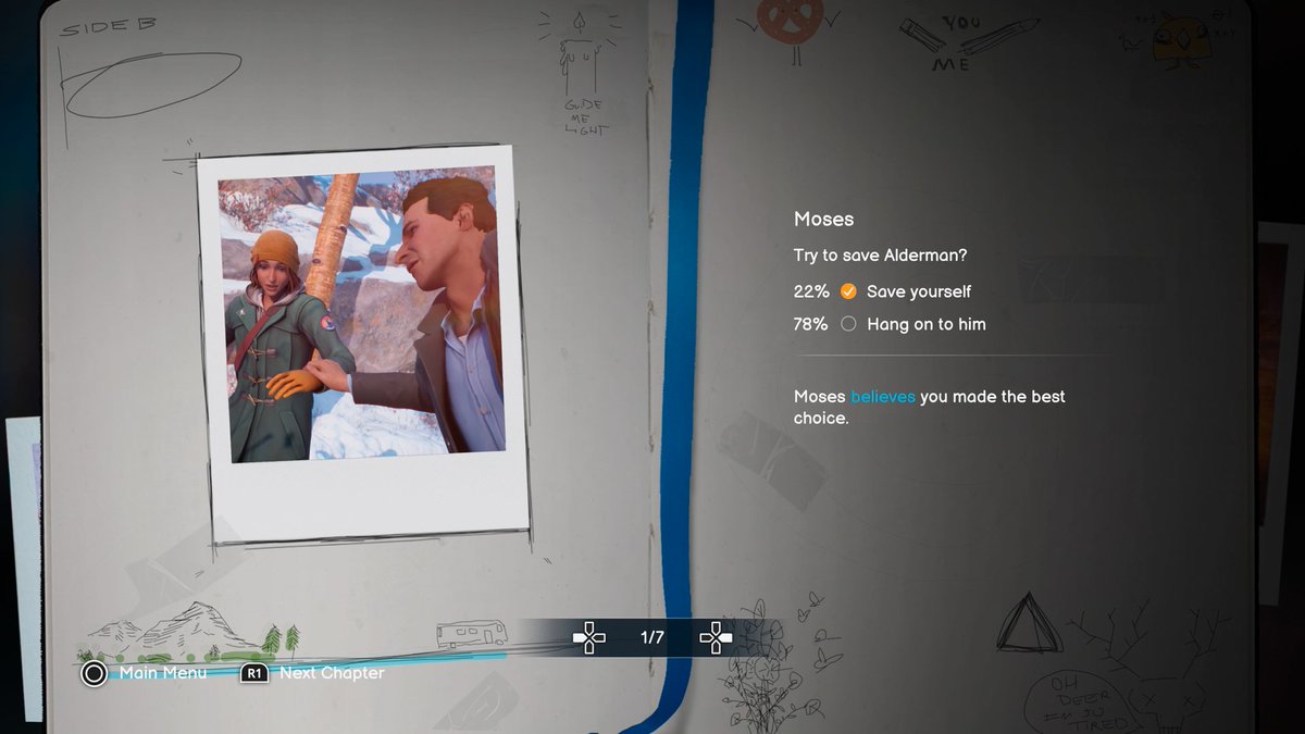 xoBaeTrishox's tweet photo. Oh wow, so that explains why not many saw the Max punching Alderman scene/choice in Life is Strange: Double Exposure. Most people actually tried to save him while 22% percent saved themselves. Interesting! #LifeisStrange #LifeisStrangeDoubleExposure #LiSDoubleExposure #PS5Share https://t.co/j2QhDsojB6