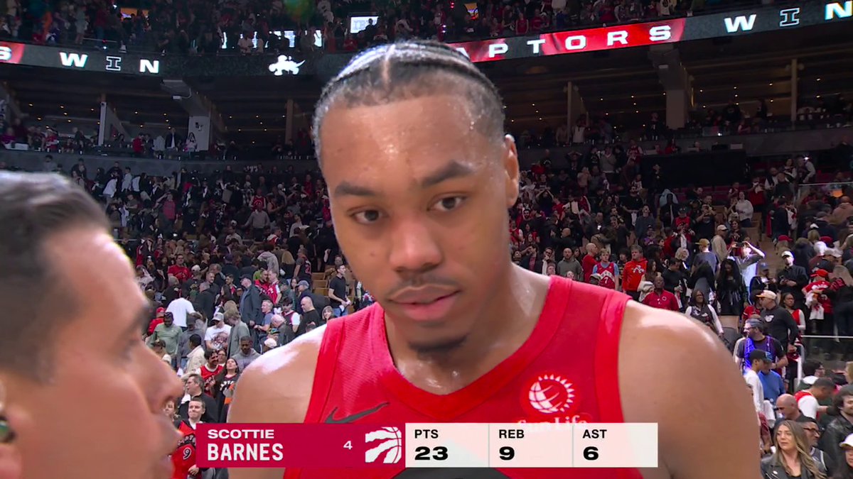 Scottie Barnes praises Collin Murray-Boyles' Game 4 play vs. Cavaliers