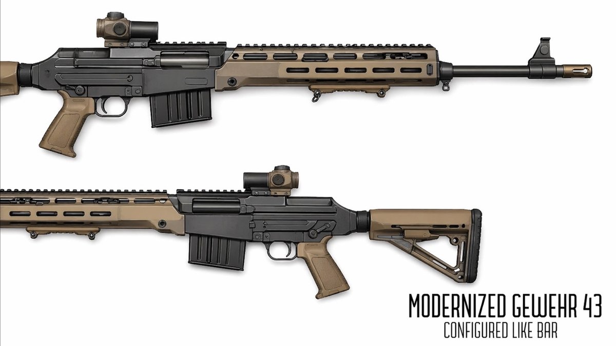 kaisercatcinema's tweet image. Modernized #cursed WWII German rifles by x.com/venerst51585 - What if WWII happened in the 2040s? kaisercatcinema.com/s/about-ww2044 #cursed #althistory #guns