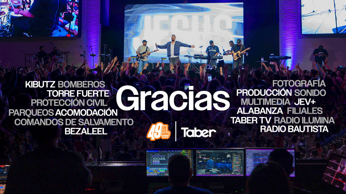 tabercentral's tweet photo. GRACIAS por ser parte de este aniversario ✨

Cerramos un mes lleno de bendición, celebración y unidad 🙌

Hoy queremos honrar y agradecer a cada equipo de trabajo que hizo posible cada momento: su entrega, servicio y corazón marcan la diferencia.

#49AniversarioTaberCentral https://t.co/vPSetvsa0Q