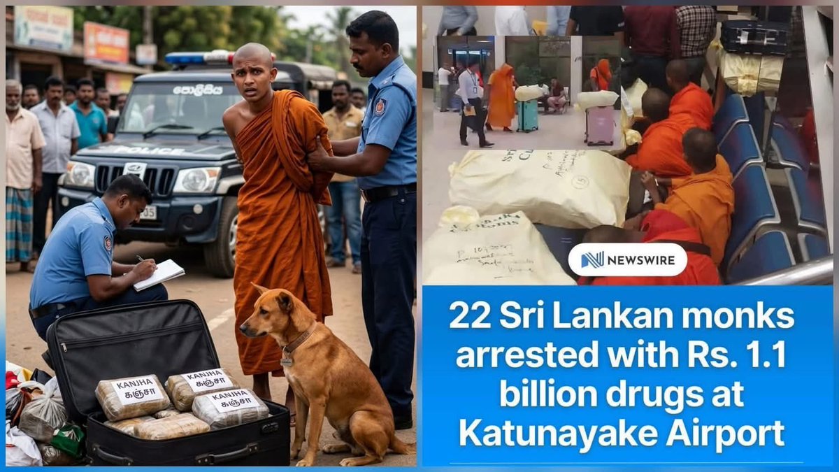ampanai's tweet image. Article 9 gives Buddhism the "foremost place" in #LKA, but this status is being hijacked. 

This arrest show that criminals are using the saffron robe as a social shield to avoid scrutiny. Who would dare search or question a monk? 

#Eelam 
#RightToSelfDetermination