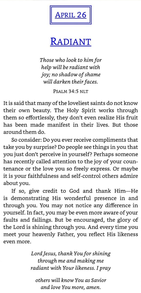 jilliej26's tweet image. In His presence . . . reflect His glory. - Charles F. Stanley

#everydayinhispresence #devotional #charlesstanley #letthelightofjesusshinethroughyou