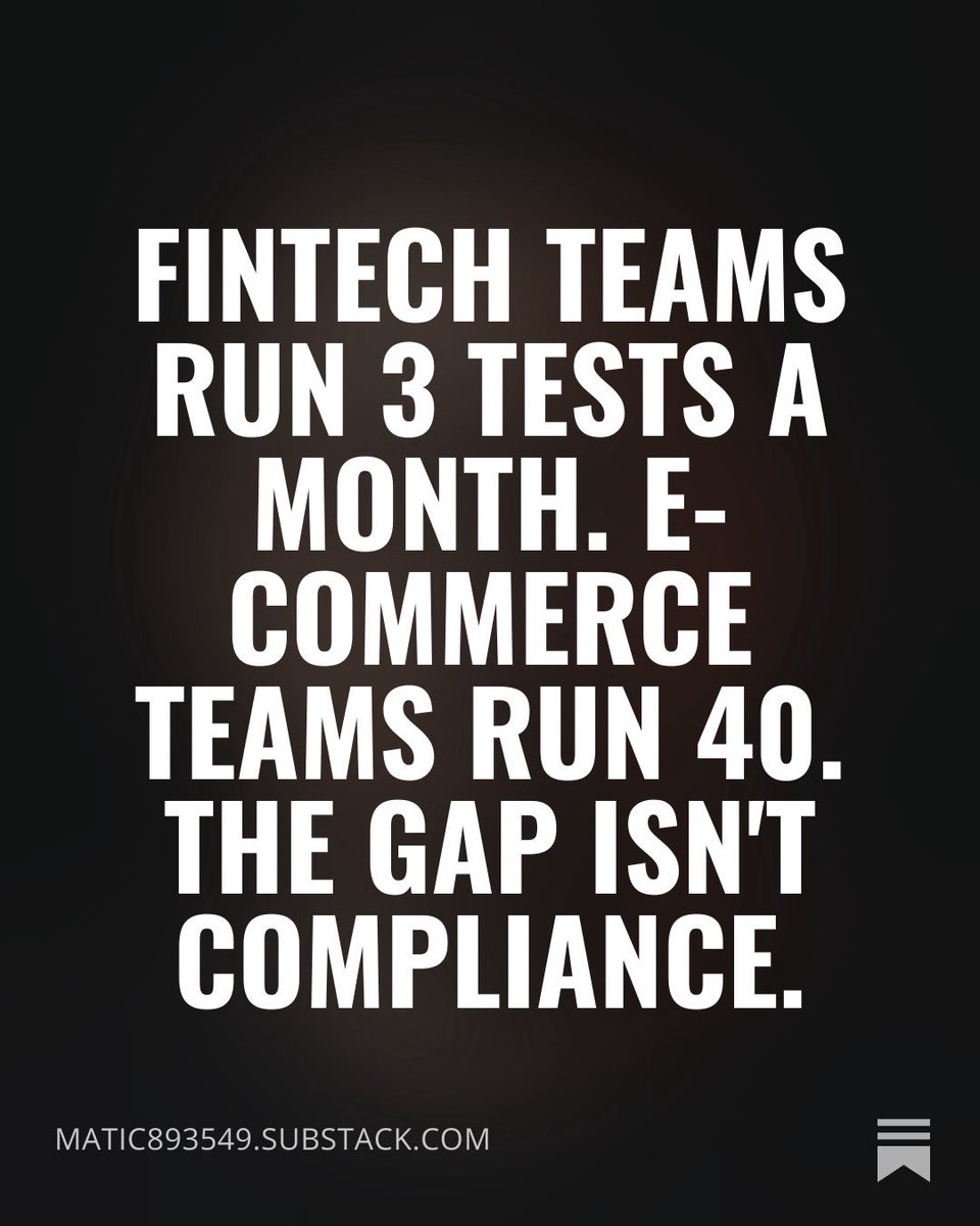 maticjug's tweet photo. You’re not running fewer tests because of compliance. You’re running fewer tests because each one feels like a verdict on your judgment.
#growthmarketing #fintech https://t.co/Bn08eOHh0g