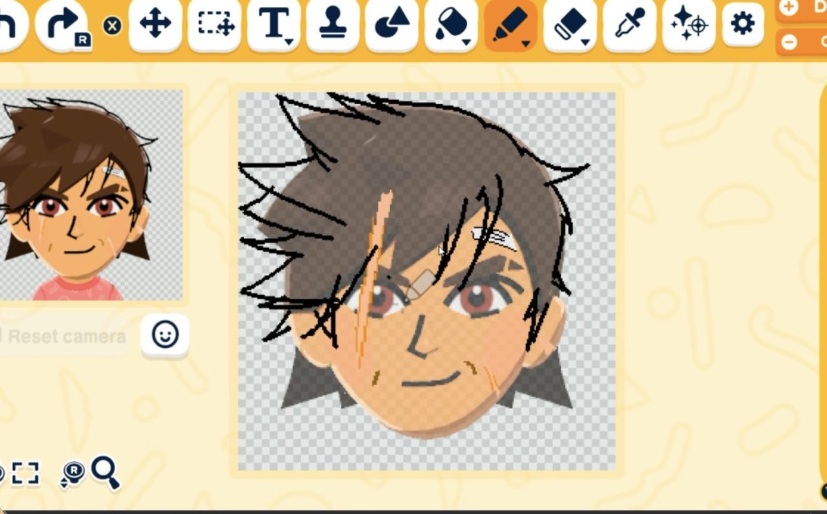 My friend is playing tomodachi and streaming it to me. She made Kai for me. She almost cried drawing his hair. I was like... It's not u its him its always him....