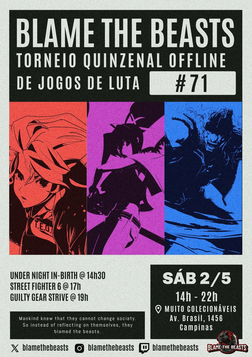 Blame the Beasts | FGC Campinas tweet media