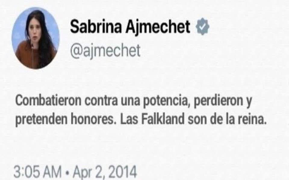 Diputada de LLA, traidora a la Patria.