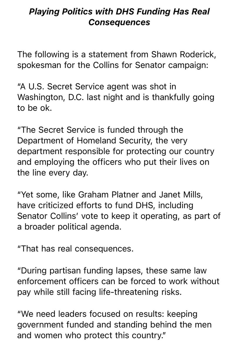 Susan Collins for Senator tweet media