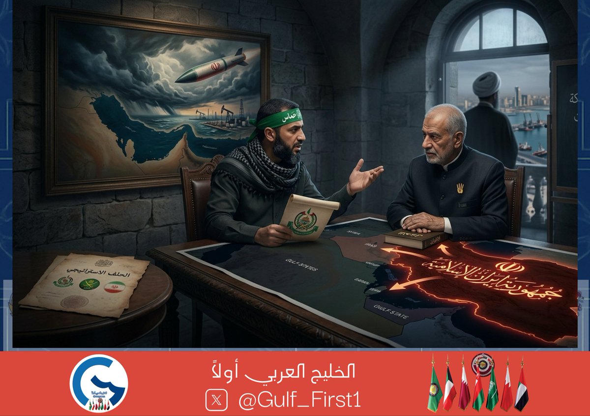 Gulf_First1's tweet photo. من الغرائب السياسية،،
أن تجد من يرفع شعارات "المقاومة" يضع يده في يد من يستهدف أمن الخليج واستقراره!
ثم يستنكر علينا كخليجيين حقنا الفطري والشرعي  والقانوني في الدفاع عن سيادتنا وأرضنا!!!

يريدون إقناع الشعوب بأن تبعيتهم لمحور "إيران" تقديس، ودفاعنا عن أوطاننا تدنيس!!

إن منطق "الحق الإلهي" في الوصاية على الشعوب سقط أمام وعي المواطن الخليجي الذي يدرك أن أمنه القومي يبدأ من الداخل،
وأن من يبارك قصف مدننا لا يملك حق المزايدة على عروبتنا أو ديننا.

ال��وطان ليست ساحات لتجارب الأيديولوجيات العابرة للحدود؛ السيادة أولاً، والخليج لأهله
🇸🇦🇰🇼🇦🇪🇴🇲🇶🇦🇧🇭
#أمن_الخليج #الوعي_الخليجي
#السعودية 
#البحرين 
#الامارات 
#الكويت 
#قطر 
#عُمان 
#الخليج_العربي 
#الخليج 
#خليجنا_واحد 
#خليجي 
#مصر 
#الأردن 
#إسرائيل 
#إيران 
#أمريكا 
#فلسطين 
#سوريا 
#لبنان 
#اليمن 
#العراق 
#جمهورية_موز 
#الاخوان_المجرمون 
#الحرب_الاسرائيلية_الامريكية_الايرانية 
#حماس 
#الاخوان_المسلمون
