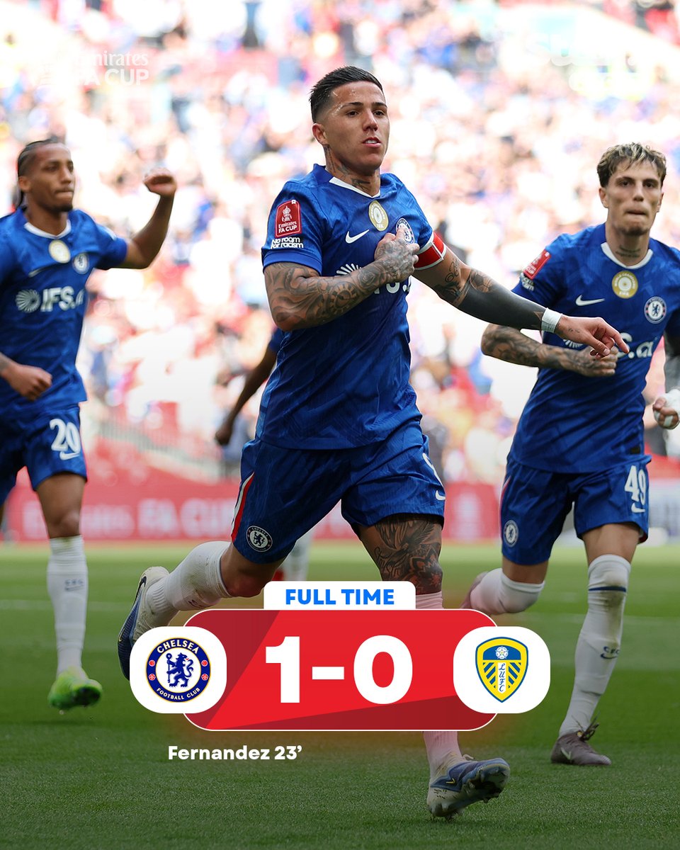 StanSportFC's tweet image. Enzo Fernandez's bullet header sends Chelsea into the FA Cup Final 🎯

Calum McFarlane's reign as interim manager couldn't have started 𝘽𝙀𝙏𝙏𝙀𝙍 🙌

↳ Emirates FA Cup. Live &amp;amp; Exclusive on Stan Sport.

#StanSportAU #FACup