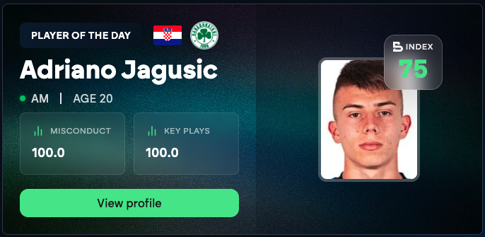 bescoutr's tweet photo. PLAYER OF THE DAY: Adriano Jagusic

Croatian wonderkid that earned a transfer to Panathinaikos following some great performances with Slaven Belupo. 

He hasn't been given many opportunities in the Greek League so far, but the 20 year-old attacking midfielder still has a great future ahead...💎f f.  .
