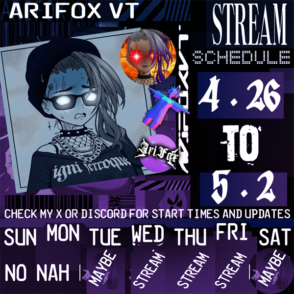 Hi guys! I'm working late tonight and tomorrow, but I'll be back for some more streams later this week! What games would you like to see me play? Thanks for looking! 
#VTuberUprising #livestreamgaming #arifox_vt