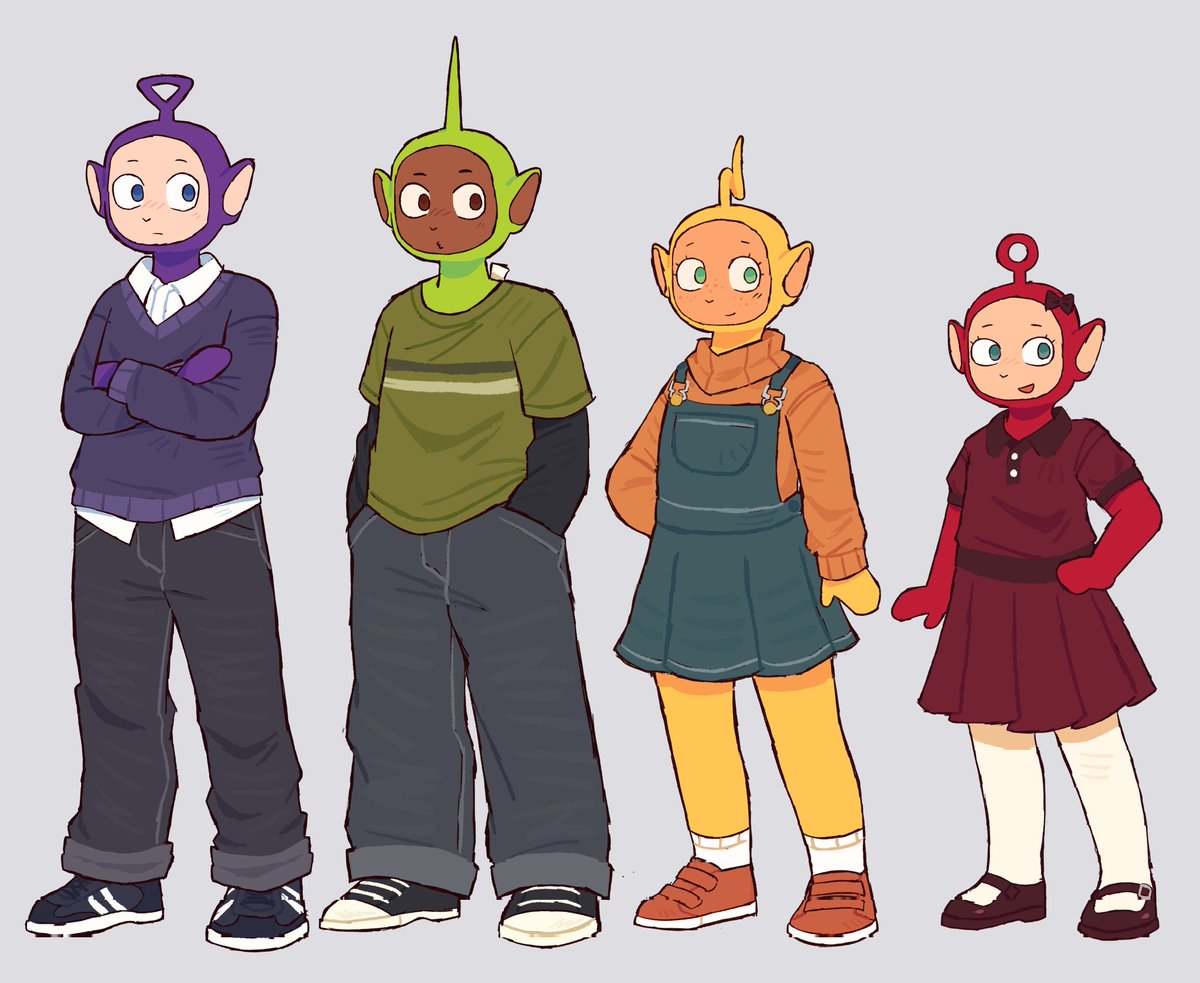 my designs for the main four #slendytubbies