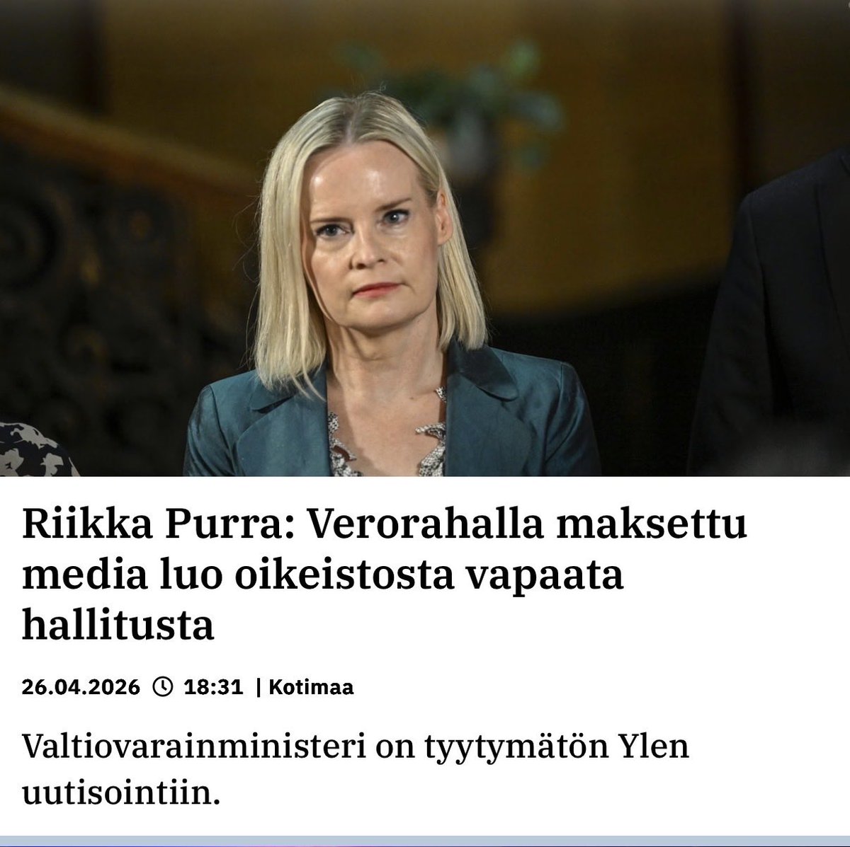 tempusultima's tweet image. Trumpin Maga-kultilta oppinsa ammentava laitaoikeisto (PS) hyökkää jatkuvasti vapaata mediaa vastaan. Tästä on kyllä syytä olla huolissaan demokraattisessa oikeusvaltiossa. #persut #yle