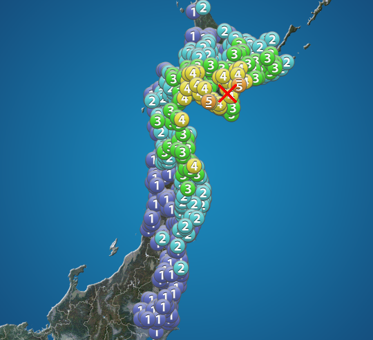 【地震情報】
04月27日 05:24 震度5強
震源：十勝地方南部 M6.1 深さ約80km
この地震による津波の心配はありません。

最新地震情報
weathernews.jp/news/202604/27…