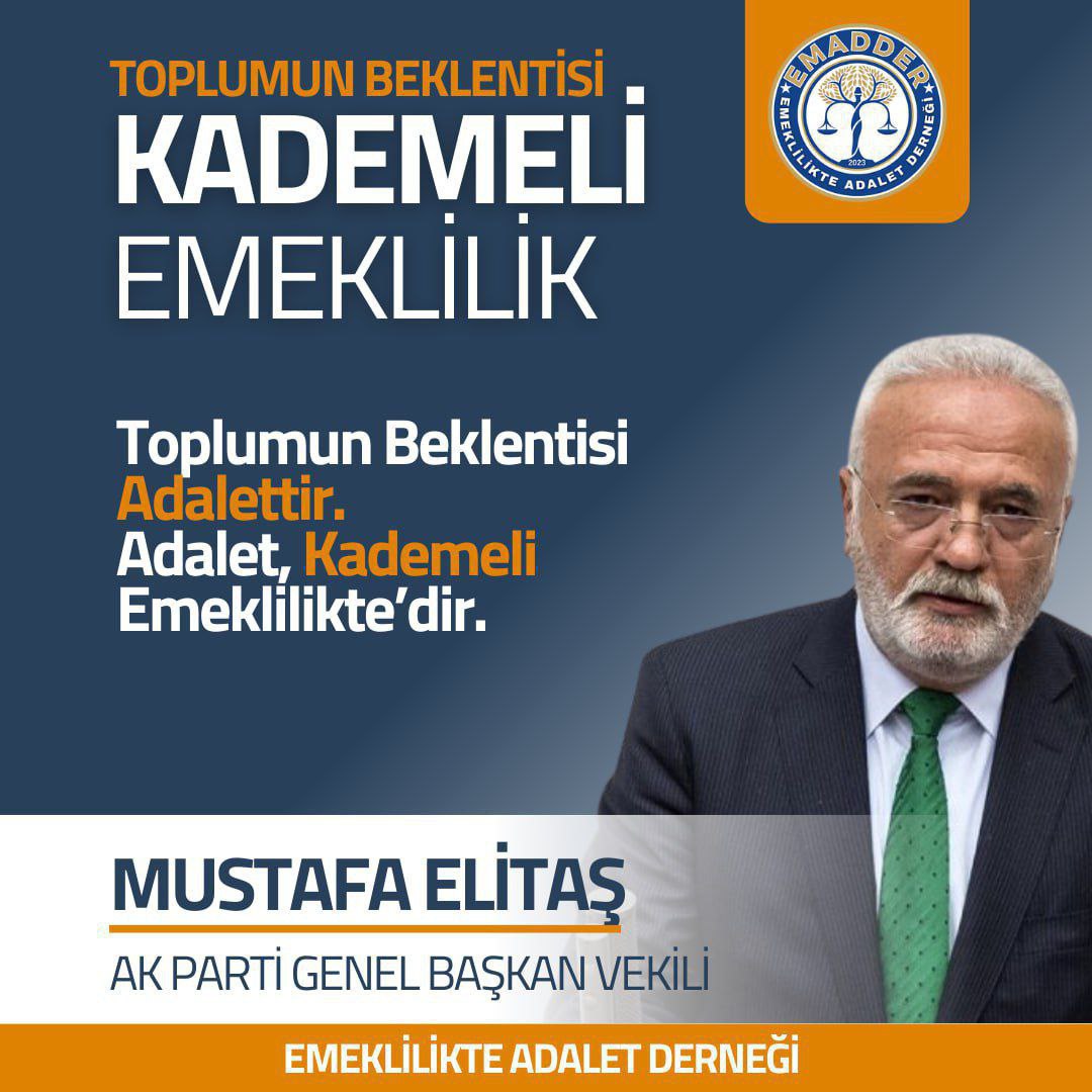 2003Tugba_'s tweet photo. Sayın @Akparti Genel başkan vekilimiz ELİTAŞ,@mustafaelitas Emeklilikte akranlar arası oluşan 17-20 yıllık adil olmayan farkın Kademeli Emeklilik sistemi ile giderilmesi elzemdir, desteğinizi bekliyor acil çözüme kavuşmasını temenni ediyoruz
@EmadDernegi 
#KademeHakkınıAlacak https://t.co/YlG3O1yplK