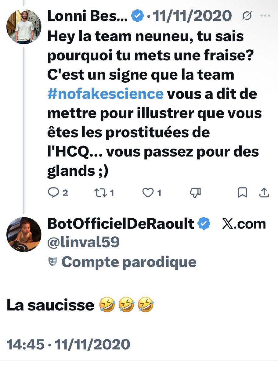 BotOfficielDeRaoult tweet media