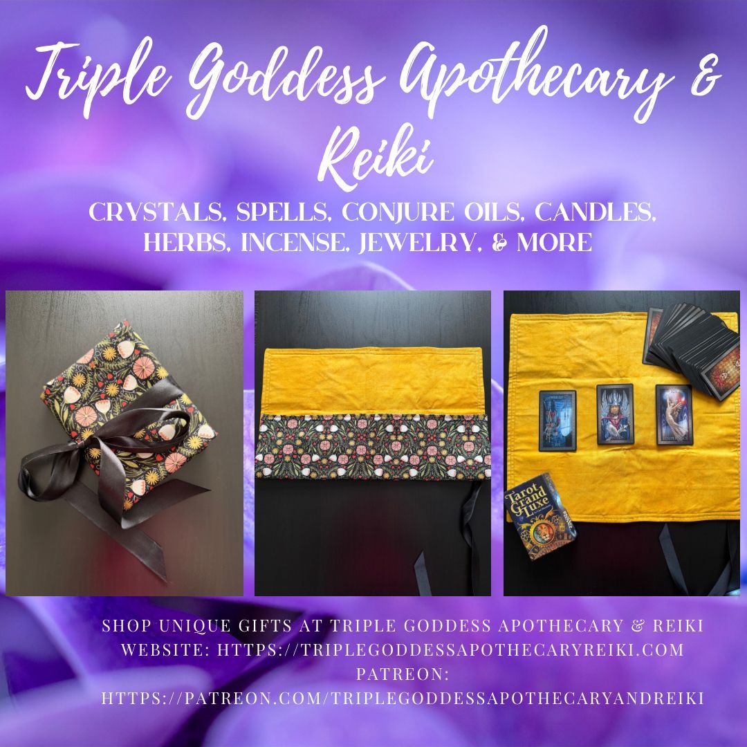 triplegoddessa1's tweet image. Shop crystals, candles, herbs, tarot cards, incense, and more at bio.site/rowanravenwolf #etsy #crystals #tarot #candles #triplegoddessapothecaryandreiki