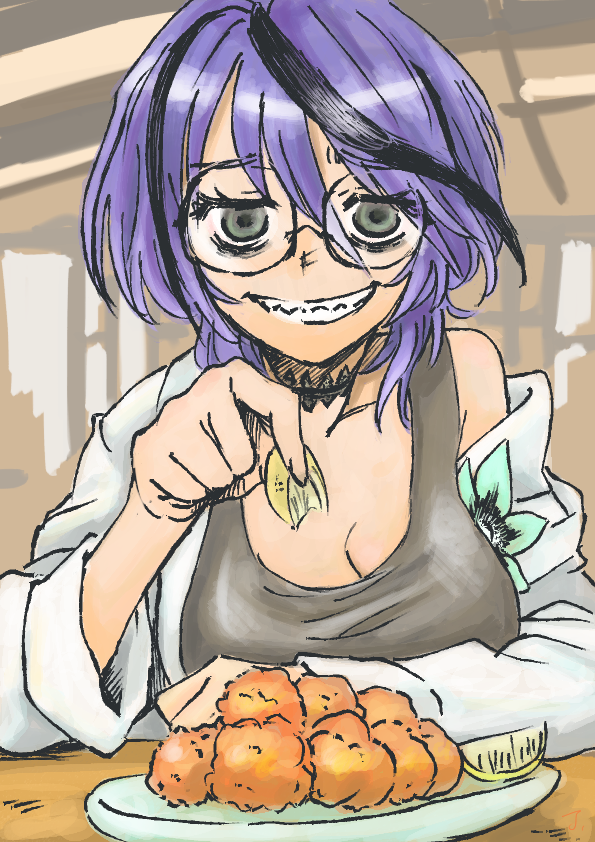 「からあげにはレモンかけるそうです #アイデス」|じゃばのイラスト