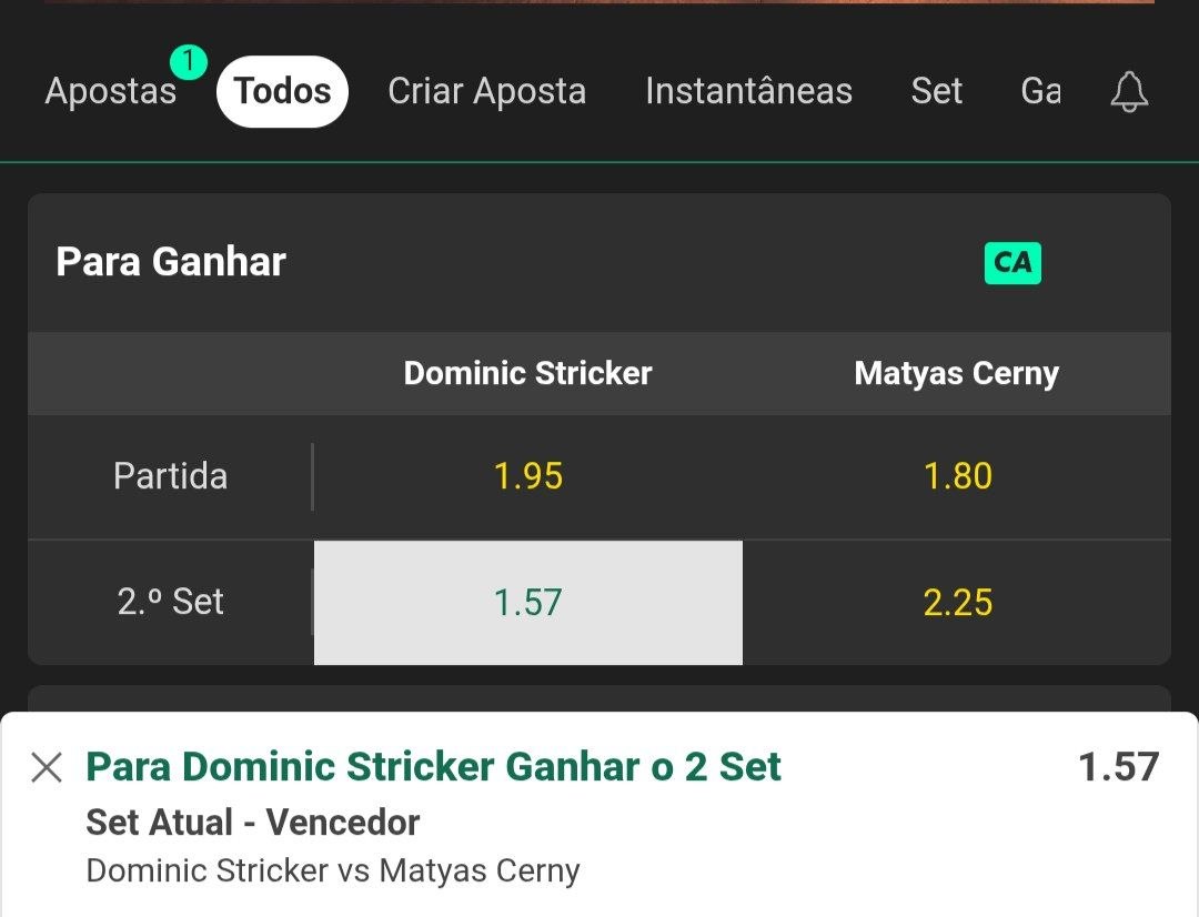 Stricker vence 2° set 

1uni(2.5%) 🚨 Live