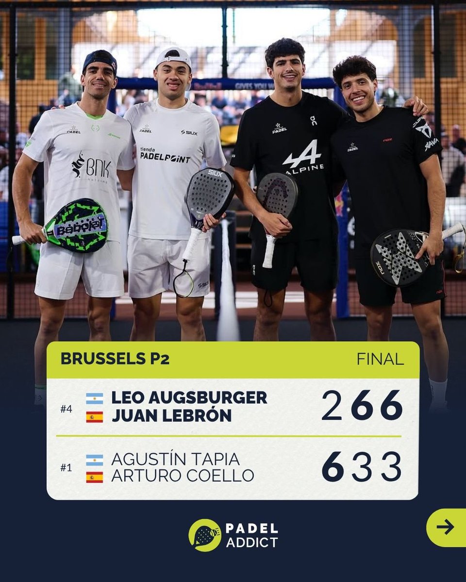 padeladdict's tweet image. 🇧🇪 BRUSSELS P2 WINNERS‼️

📸 @premierpadel 

#padel #padeladdict #premierpadel