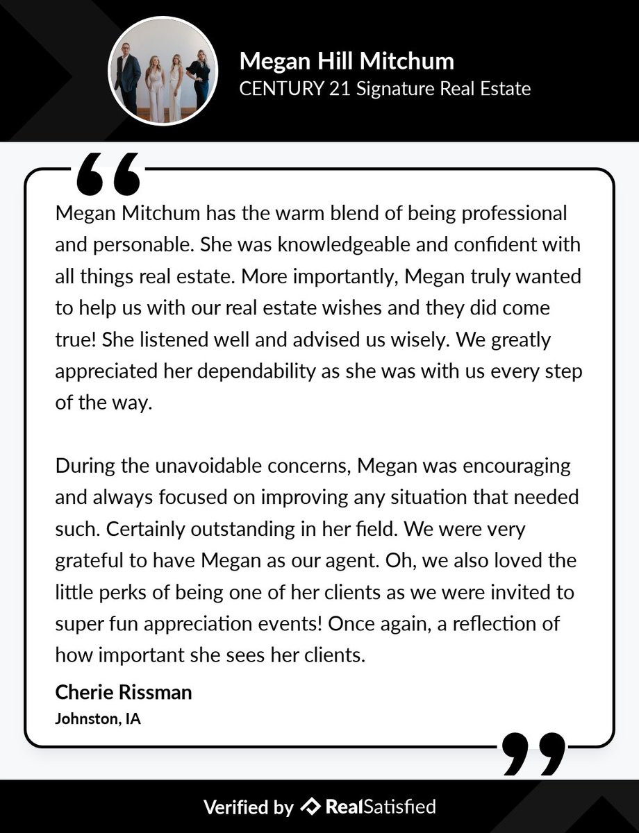 515Realtor's tweet photo. Nothing is more encouraging than a good client testimonial. https://t.co/Pfkks4jLNW via @realsatisfied https://t.co/odszMRV1AN