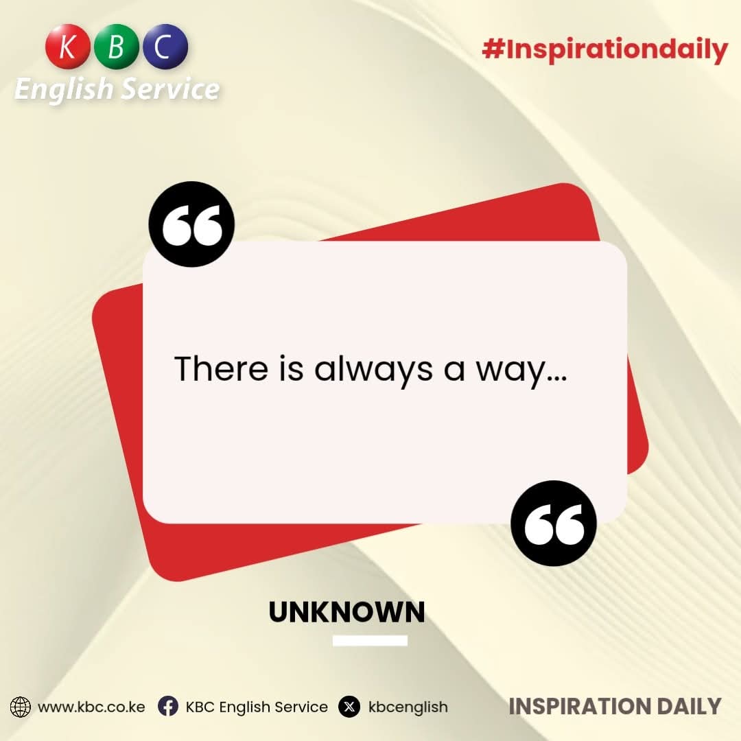 kbcenglish's tweet image. "There is always a way."
- UNKNOWN
#InspirationDaily ^RN