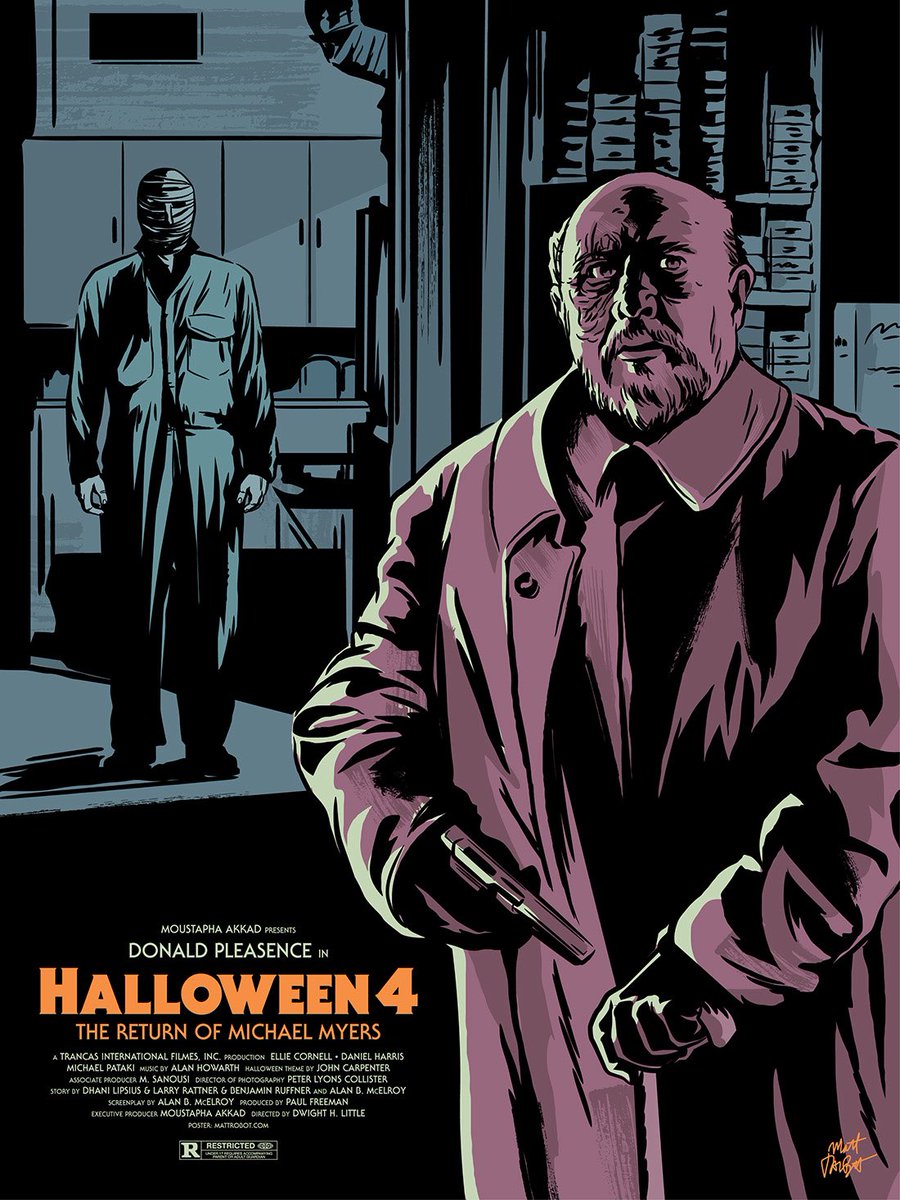 MlCHAELMYRS's tweet image. HALLOWEEN IV: THE RETURN
OF #MICHAELMYERS (1988)
“Ten years ago in 1978, he changed the
face of #Halloween… now HE’S back!”
Director: Dwight Hubbard Little