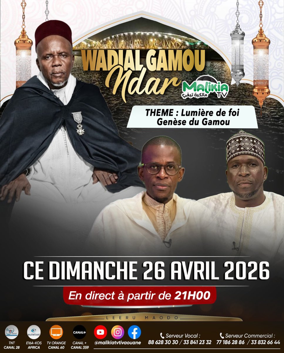 kebeprofesseur's tweet photo. Votre émission Al Islam, Spécial Gamou Ndar, ce soir, avec le Professeur Cheikh Tidiane Kébé.
Un rendez-vous à ne pas manquer.
#pcatk
#professeurcatk #AlIslam https://t.co/84UgeBMoC2