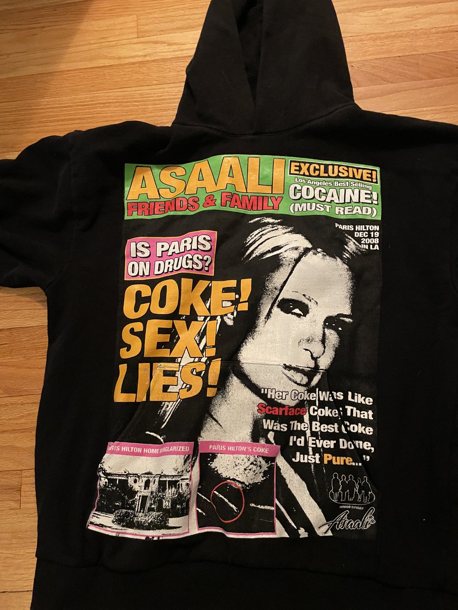 jordan_harper's tweet photo. The COKE! SEX! LIES! hoodie is real btw https://t.co/bLTnk1W7ay