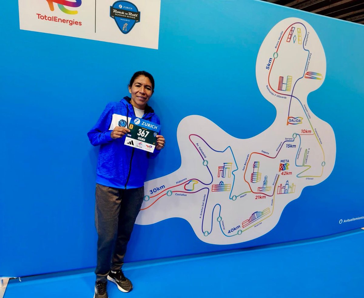 Soldado salvadoreña rompe récord nacional de maratón tras 38 años. 

Idelma Lizeth Delgado estableció hoy nuevo récord nacional absoluto de maratón femenino con 2:47:32 en la Zurich Rock ‘n’ Roll Running Series de Madrid, finalizando novena entre 2,845 mujeres y superando, por