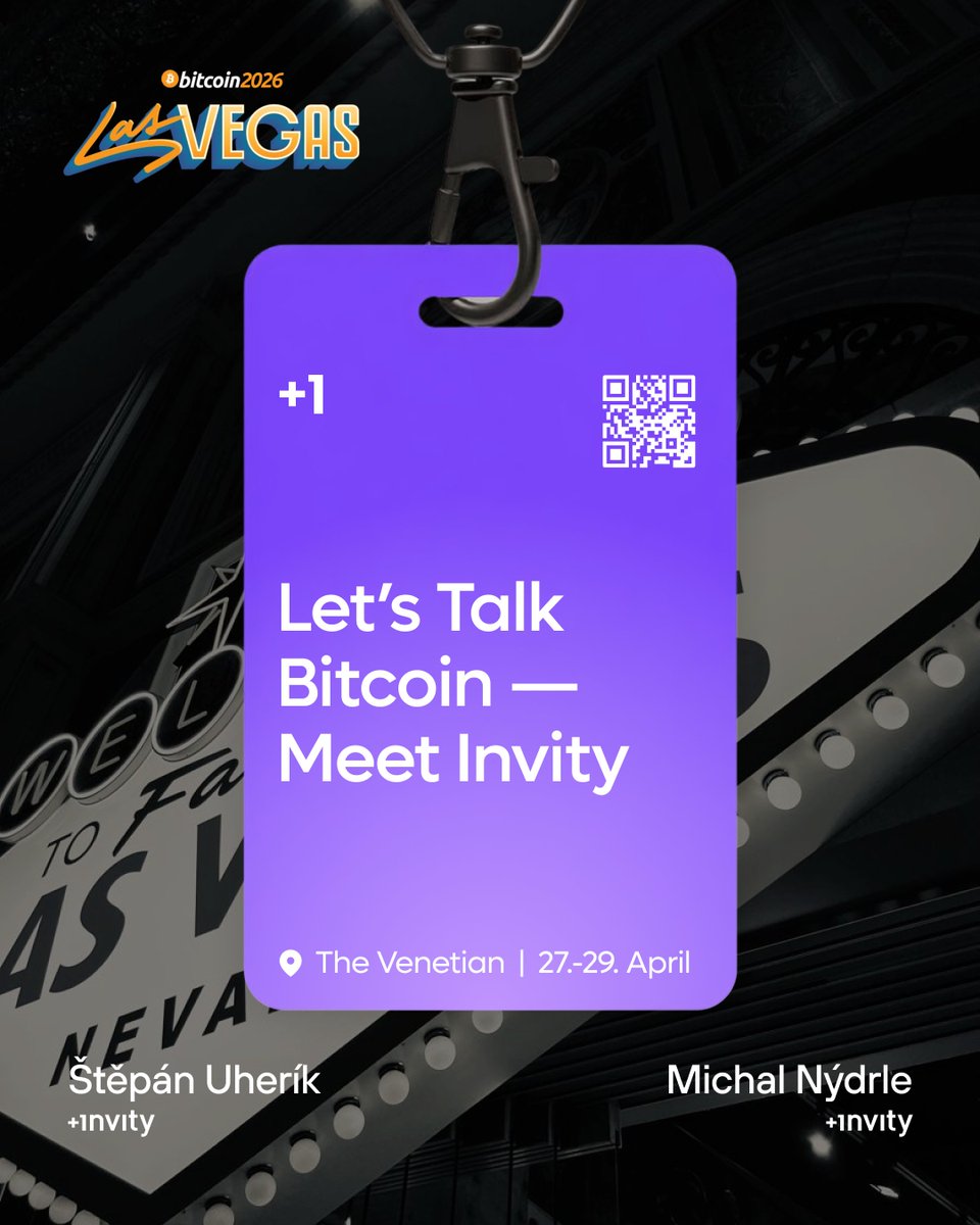 invity_io's tweet photo. We're headed to Las Vegas. ✈️
Next week, part of our crew joins Bitcoin 2026, @TheBitcoinConf.
Talks, insights, big names in the space, and a front-row seat to where Bitcoin is heading next.
More updates coming from the floor. 👀
#Invity #Bitcoin #Bitcoin2026 #LasVegas https://t.co/tkQPUjuuyM