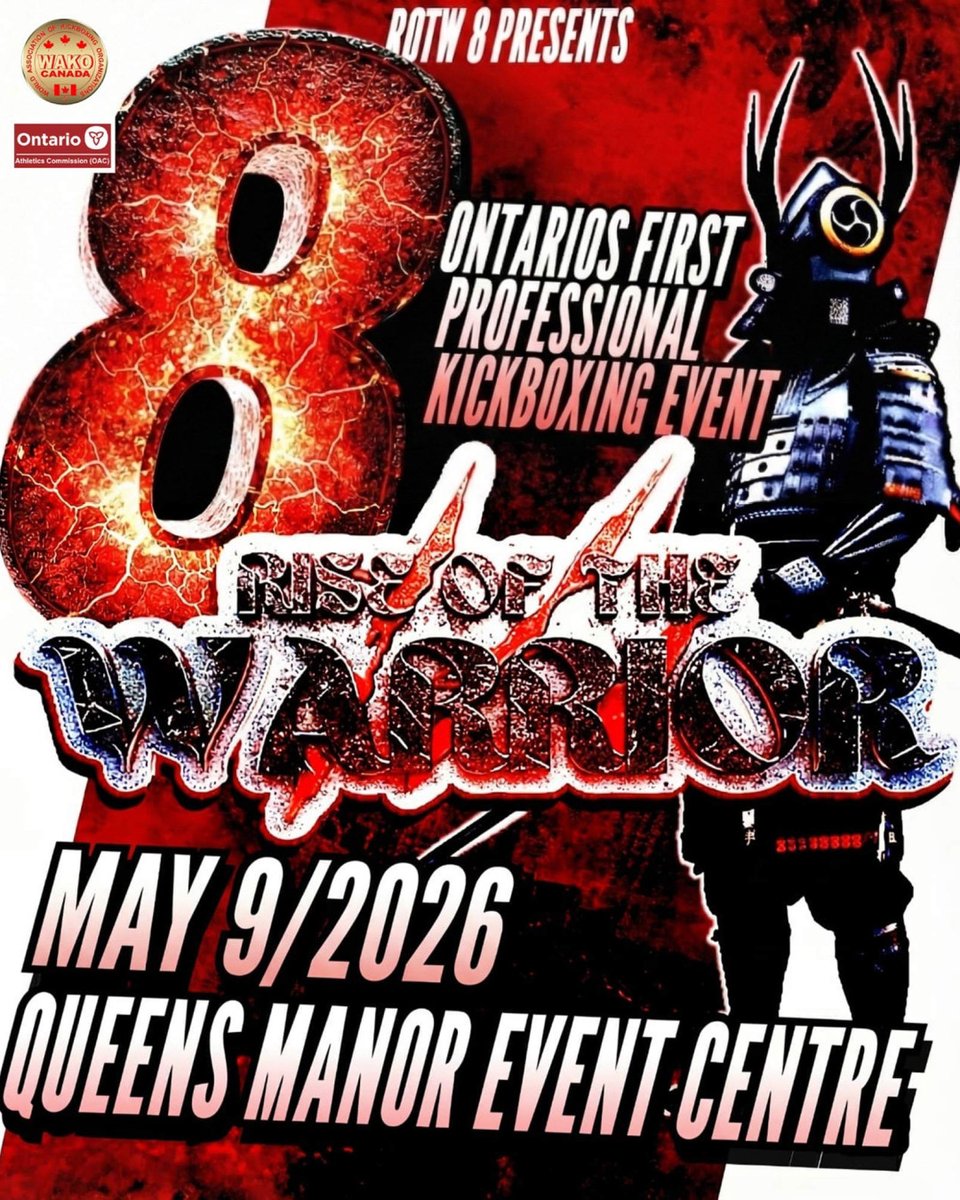 CombatSportsNow's tweet image. Warriors collide next Saturday at QUEENS MANOR EVENT CENTRE! Rise of the Warrior 8 brings the heat from Brampton. Secure your PPV now for $49.99 🥊

combatsportsnow.com/event/rise-of-…

#BoxingNews #MMANews #MMATwitter #FightNight