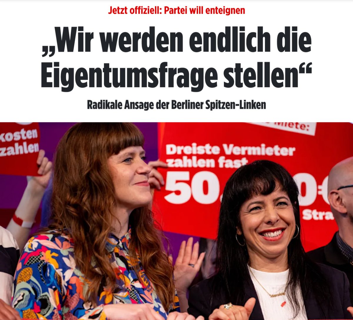 JahnTeam's tweet image. "Wir werden endlich die Eigentumsfrage stellen" 😂

🦅#TEAMHEIMAT🇩🇪 #Linke #Berlin