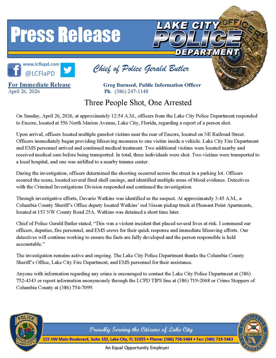 Lake City Police tweet media