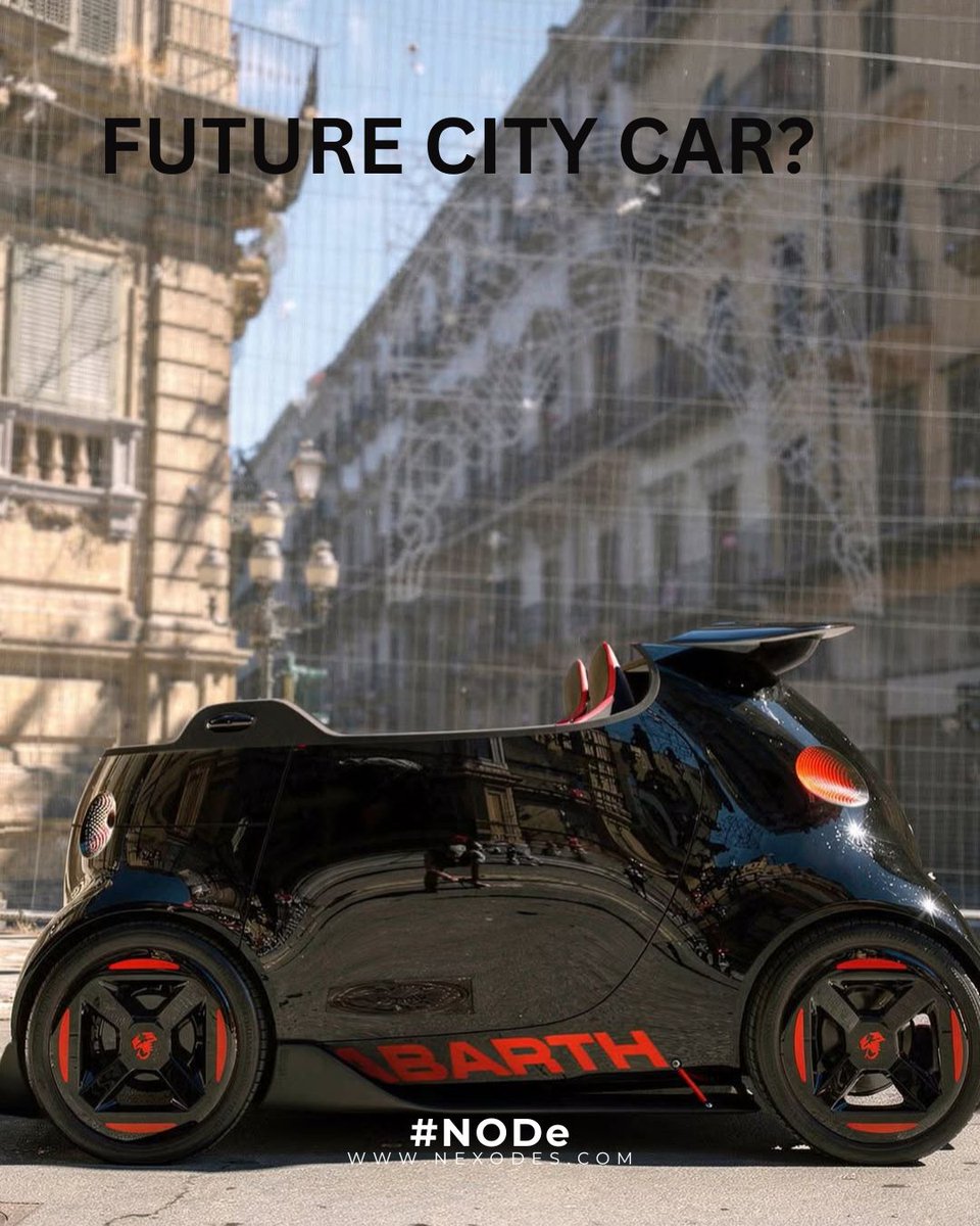 nexodes's tweet image. 🚗 Meet the Fiat Topolino XS Concept! Designed by @Winicamacho, this ultra-compact EV (2.4m) redefines urban mobility with its convertible format, easy charging, smart connectivity, and fixed-hub steering. Small size, big vision! #ElectricVehicles #FutureMobility #UrbanDesign