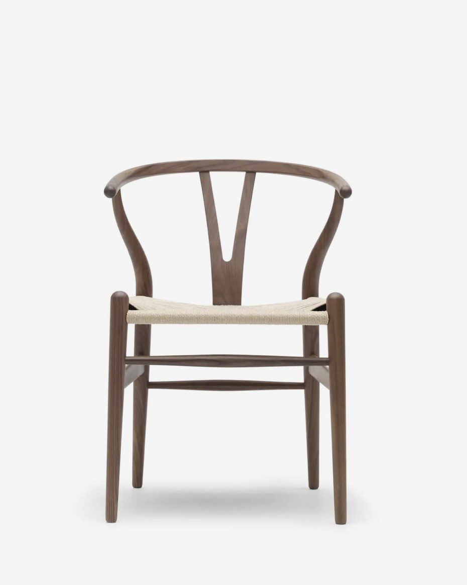 MClaudeHawkes's tweet photo. Famous person for my #ScandiSunday is Danish furniture designer Hans Wegner whose iconic Wishbone chair has been in production since 1950. Like a lot of Danish mid century design it is well crafted with the human body in mind, simple in style and made with natural materials. https://t.co/z2rZxTdlLn