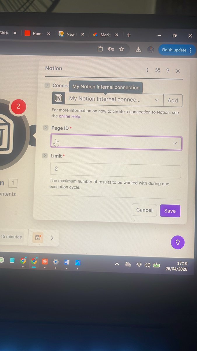 My Automation friends, please has anyone tried to integrate Notion to Make? I have linked my Notion to Make, Make is asking is for page ID, which I have copied already, but then I can’t paste it🤦🏽, biko someone should help me out