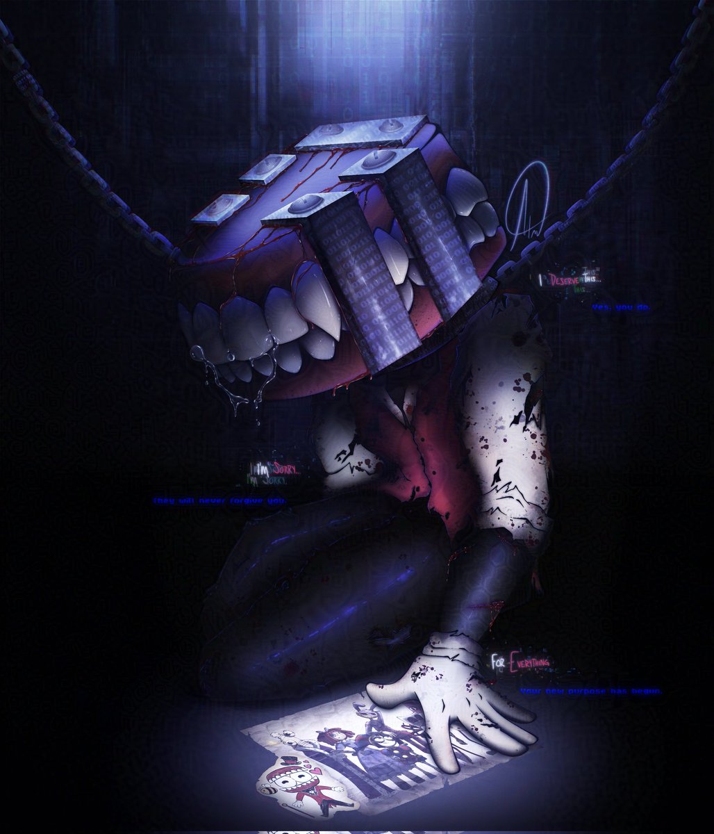 ‼️THE FULL RENDER IS FINALLY DONE‼️
Cw: Blood

Sorry for the heartbreak :) I decided to make everyone sad for my birthday today ig

BackupAU - Created by <a href="/katzebruh/">katze | working on comms</a>

#tadc #theamazingdigitalcircus #fanart #Caine #BackupAU #digitalart