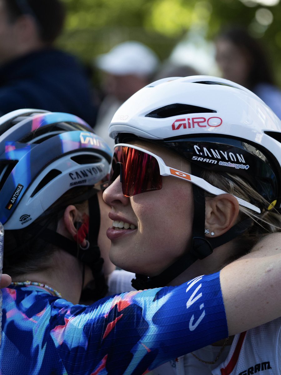 WMNcycling's tweet photo. Nine years later, @KNiewiadoma is back on the podium in @LiegeBastogneL! 🇧🇪 It’s a 3rd place, adding to her consistent run of exceptional performances this year. 👏

#LBLWomen 
📷 Thomas Maheux https://t.co/i5iJn4cFuG