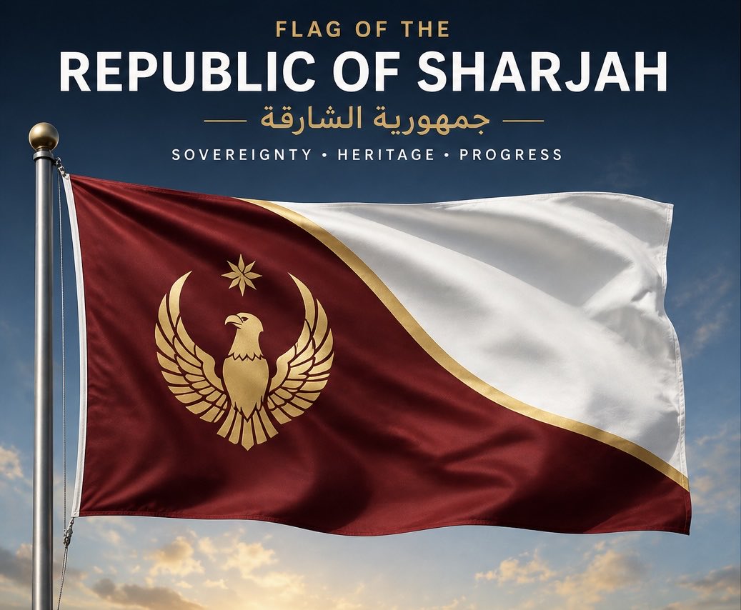 RealAbyan's tweet image. God bless Republic of Sharjah 

The flag.                                      The map.