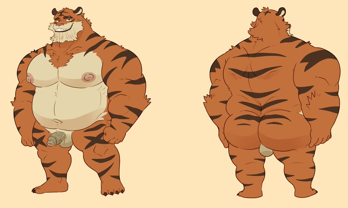 RedSerpent87's tweet photo. This thick tiger is called Thad and he’s the Secretary and main enforcer of Gamma Delta Dom and ensures all frat members and pledges stay inline. 

Don’t find yourself on the wrong side of Thad or he’ll have ya ass cheeks spanked rosy red. 

Thank you @Haxsmack_art https://t.co/NMhMoFOuvT