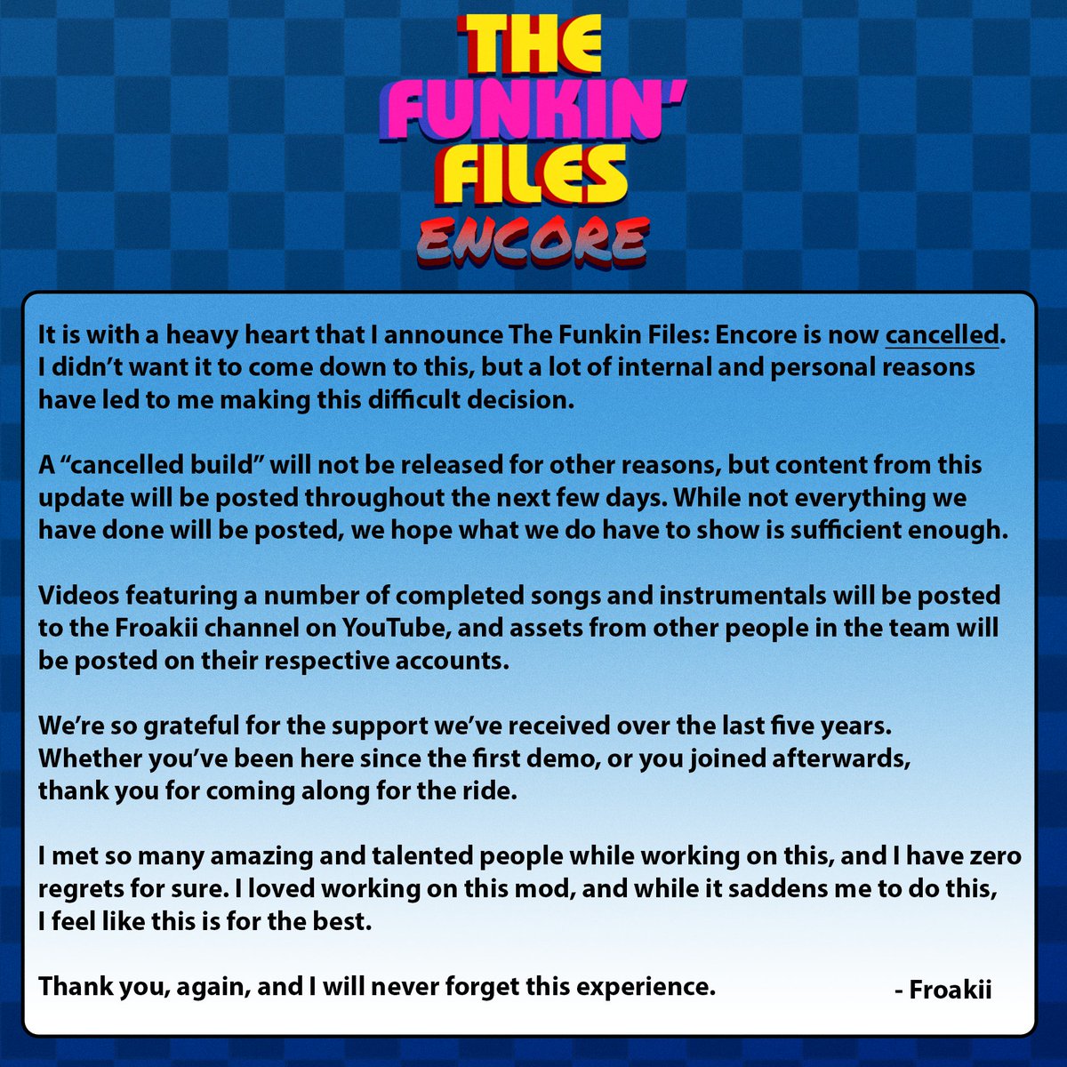 The Funkin' Files (CANCELLED BUILD OUT NOW) tweet media
