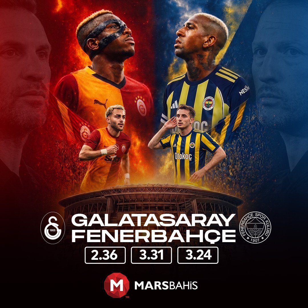 1907vfb's tweet photo. 🔥 DERBİ YANIYOR 🔥 🔴🟡 Galatasaray 🆚 Fenerbahçe 🟡🔵
 ⏳ Geri sayım başladı, nefesler tutuldu!
💸 Büyük kazanç: Marsbahis 🔥 Sınırsız heyecan: Marsbahis 🏆 Zirvenin tek adresi: Marsbahis

Marsbahis giriş  👉 https://t.co/QvZCHxSrU0

#marsbahis https://t.co/GzgXo6MRH6