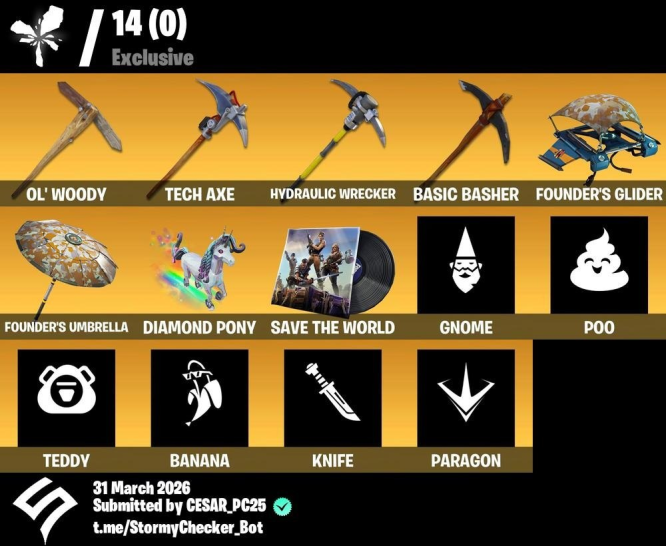 CESAR_PC50's tweet photo. CUENTAS DE FORTNITE CON  SALVAR EL MUNDO FUNDADOR/OG/EXCLUSIVAS DISPONIBLES A LA VENTA,TODAS LAS PLATAFORMAS Y CON ACCESO AL CORREO.
-3 skins Fundador (FP5/Nocturno)=40 USD
-43 skins Glow Fundador=45 USD
-28 skins Fundador/Toma la L/Temporada 2/Floss = 50 USD https://t.co/uAMtptUYtg