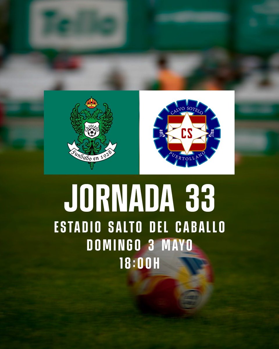 PRÓXIMO PARTIDO 🔜
⚔️ Gran batalla en camino.

#SiempreCDToledo 💚⚪️