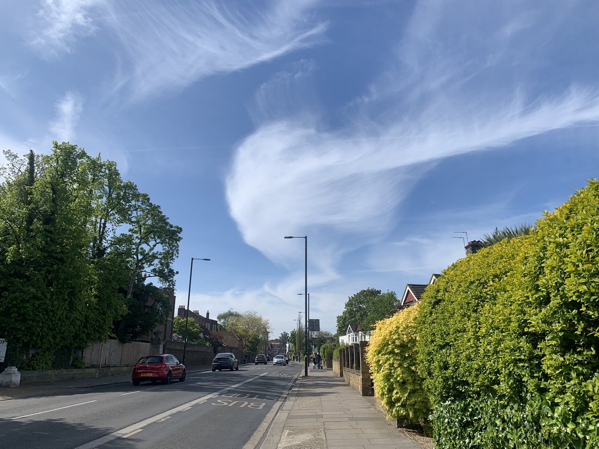 ruths_gallery's tweet image. A few clouds appeared over deep blue skies at Twickenham and London this weekend. 

Especially love the first one as we waited for a bus on our way to London yesterday. 

#clouds #twickenham #london @SallyWeather