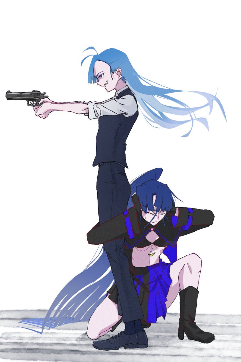 ⚾️「ほう、これがナイマの得物か。さーて、何を撃とうかね」
🔫「(実は狙撃銃…なんて言えねぇ……)」

構図参考あり：
x.com/mandu_center/s…