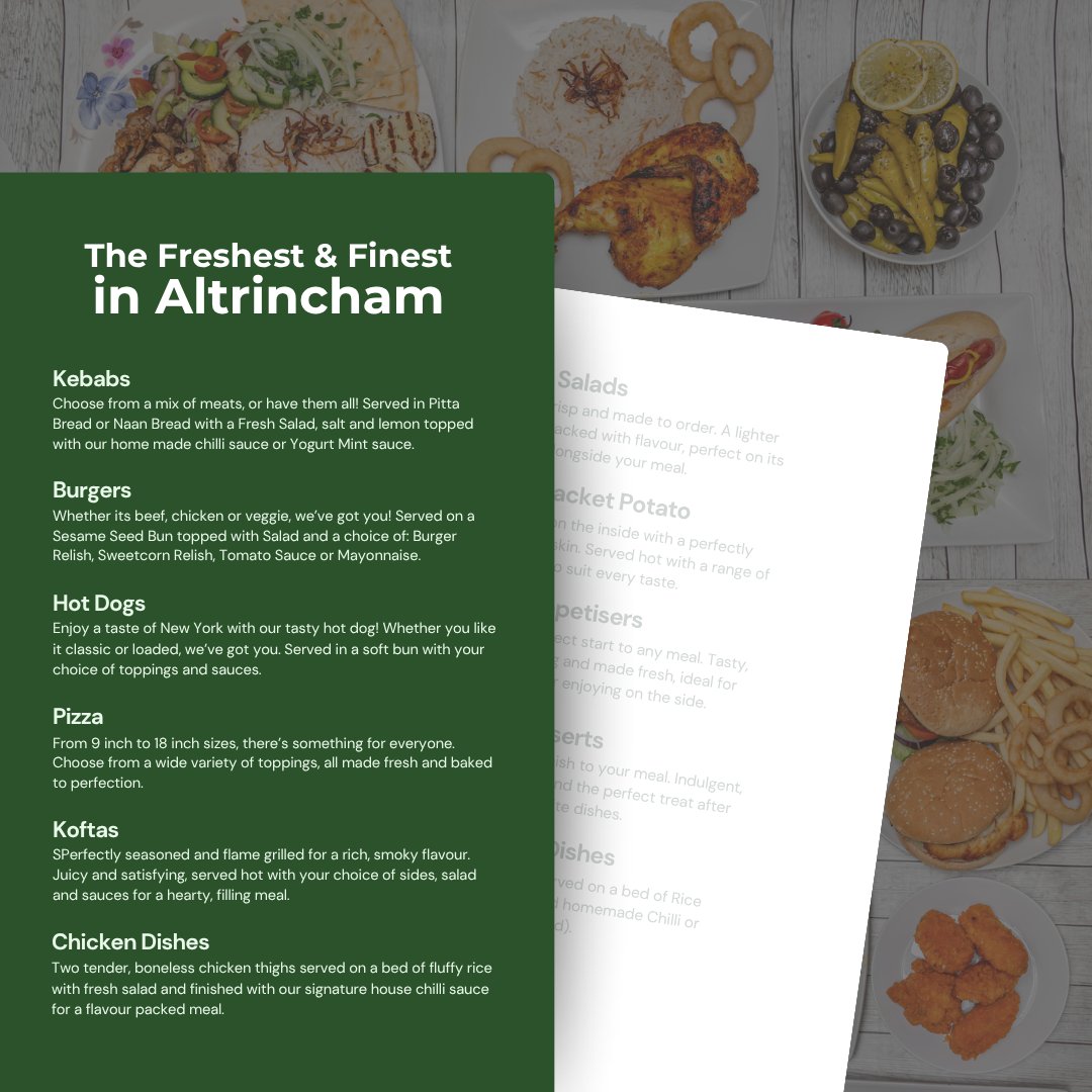 starvingmanalt's tweet image. All your favourites in one place at The Starving Man Altrincham.
Find your new favourite dish on our website thestarvingman.online
#kebabnight #pizzanight #altrincham #burger