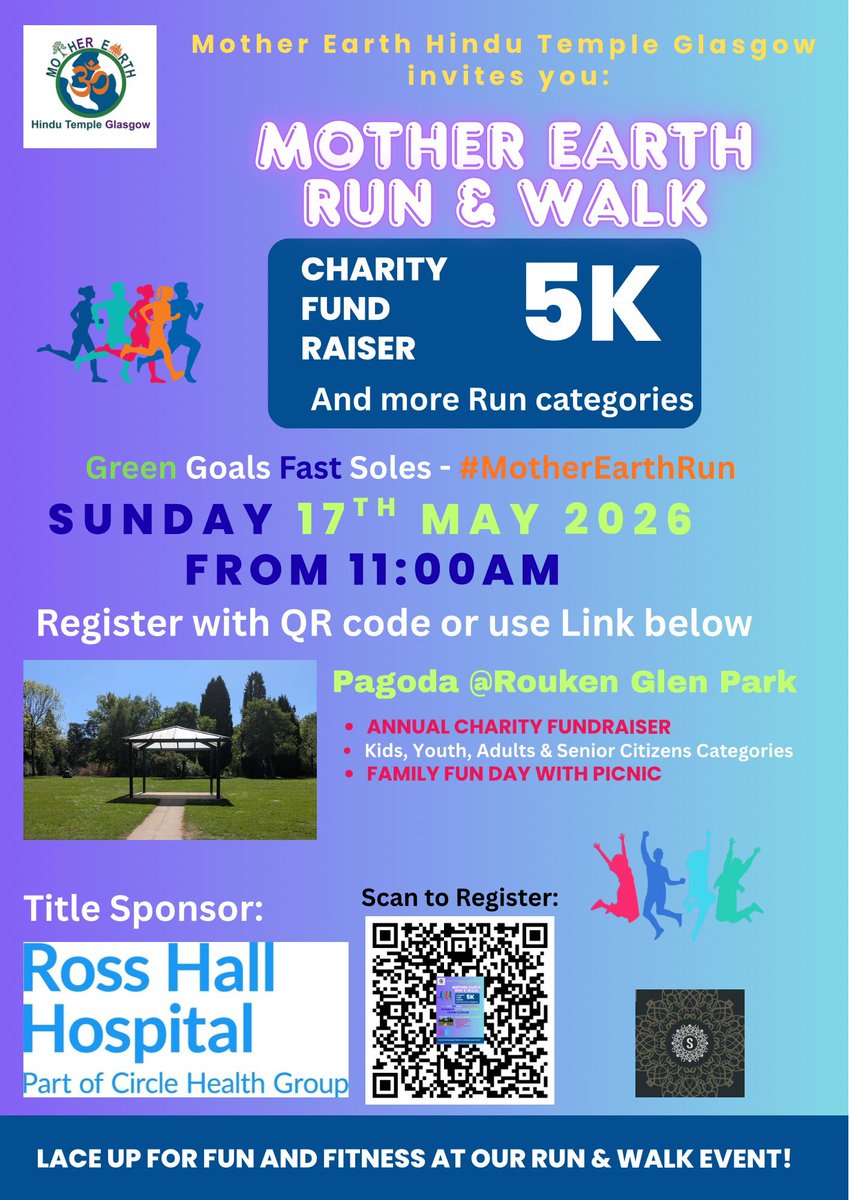 MEHTGlasgow's tweet image. MEHTG warmly invites you, your family, and your friends to take part in the Mother Earth Charity Walk &amp;amp; Run 2026

Register at:

register.enthuse.com/ps/event/Mothe…

#charity #CharityWalk #CharityRun #naturewalk #naturelovers #nature #motherearthtemple #mehtg #motherearth #charityfundraiser