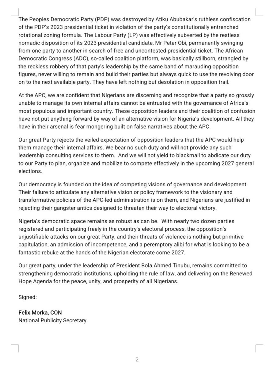 APC Nigeria tweet media